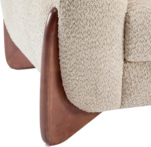 Vista 9 de Christopher Knight Home Almab - Sofá de 82 pulgadas, acogedor sofá tapizado Boucle de 3 plazas, sofá con marco de madera, cómodos sofás para sala