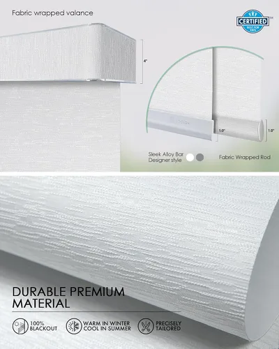 Vista 4 de Yoolax Persianas Inteligentes XL Personalizadas para Puertas Correderas, Persianas de Panel Corredero Motorizadas Compatibles con Alexa, Persianas