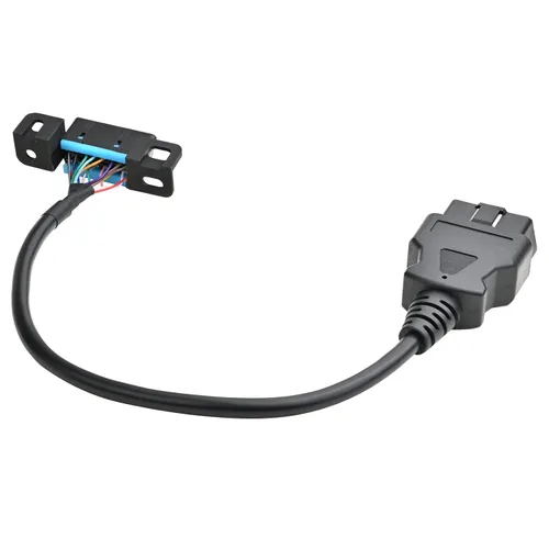 Vista 4 de iKKEGOL Conjunto de Cable Completo de 16 Pines OBD2 Macho a Hembra con Soporte de Montaje Bajo el Tablero y Conector de Extensión de Arnés