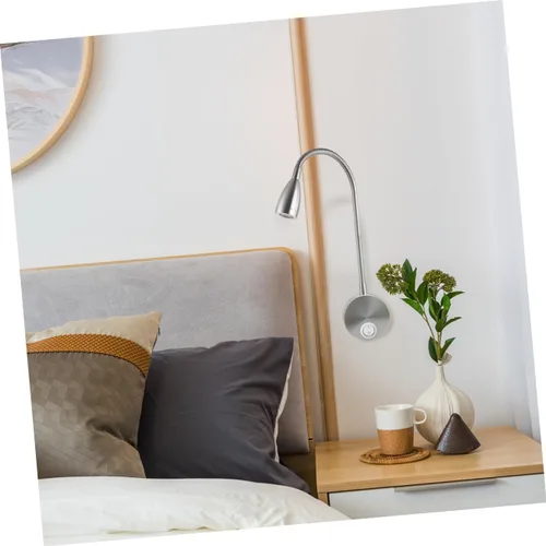 Vista 7 de SEWACC Luz de lectura LED para montaje en pared, brazo flexible de 360 grados, para dormitorio, lámpara de noche con interruptor, blanco cálido