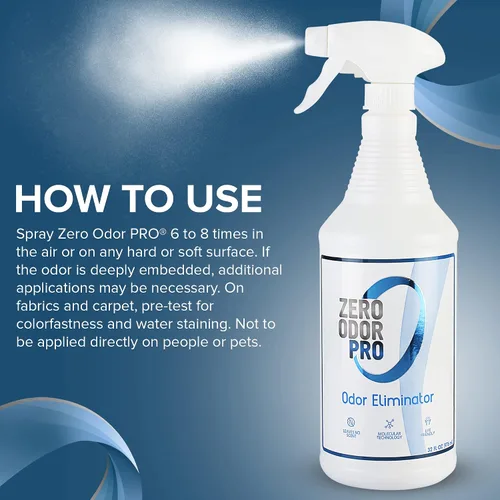 Vista 8 de Zero Odor Pro - Eliminador de Fuerza Comercial Neutralizador de Olores, Desodorizante de Habitación Eliminador de Olores Mohosos - Spray Disparador