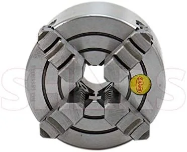 Vista 2 de Shars Mandíbulas duras sólidas de 4" 4 mordazas independientes con placa trasera roscada semimecanizada de 1-1/2-8 3.93", requiere mecanizado