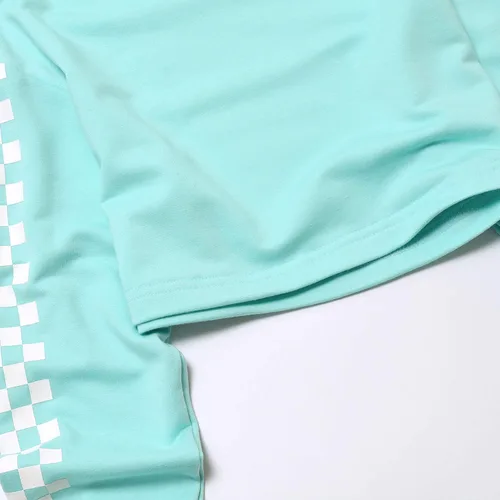 Vista 4 de Sudaderas con capucha para niños, niñas, cuero, a cuadros, manga larga, camiseta corta.