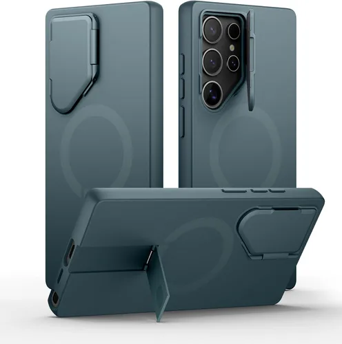 Vista 59 de SURITCH Funda para teléfono Samsung Galaxy S26 Plus, cubierta protectora magnética con cubierta de cámara y soporte de metal ajustable para Galaxy