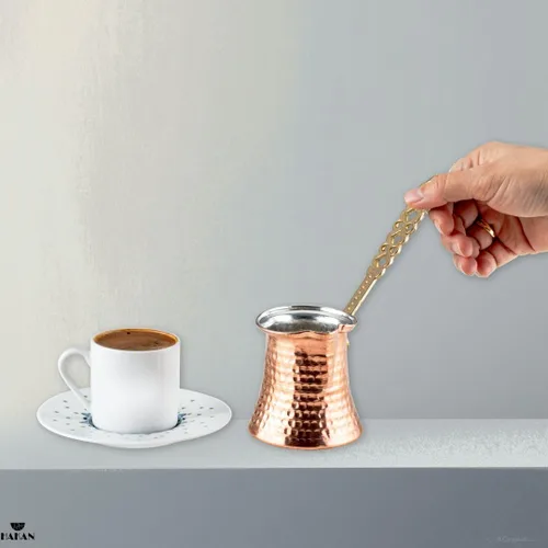 Vista 11 de Cafetera turca Hakan Hervidor de agua para estufa, cafetera, calentador de mantequilla, chocolate y leche Calentamiento uniforme y rápido