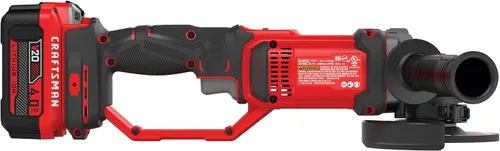 Vista 9 de CRAFTSMAN V20 Kit de herramientas de amoladora angular inalámbrica, 4-1/2 pulgadas, batería y cargador incluidos (CMCG400M1)