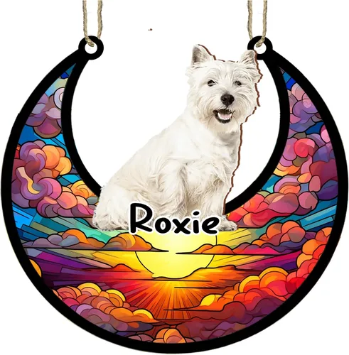 Vista 94 de LOVELYPOD Adorno de Navidad personalizado para perro pastor australiano, atrapasoles conmemorativo, adorno de Navidad de pastor australiano