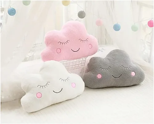 Vista 5 de Almohada de estrella, luna, nube, decoración de habitación fresca, cojín para cama (estrella 19.5 x 19.5 pulgadas/19.7 x 19.7 in, gris)