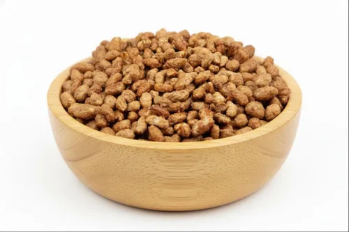 Vista 3 de Cacahuete de caramelo de mantequilla a la antigua, estilo casero, crujientes recubiertos de caramelo, maní tostado fresco