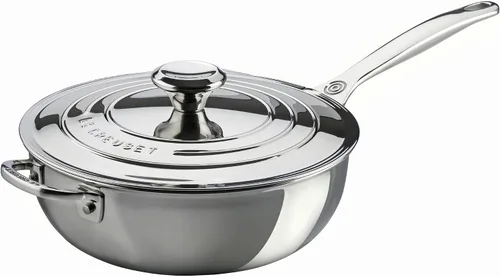 Vista 6 de Le Creuset - Sartén Tri-Ply de acero inoxidable de 3.5 quart con revestimiento antiadherente