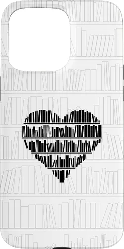 Vista 31 de Bookworm Book Lover Minimalist Heart White Case for iPhone 17