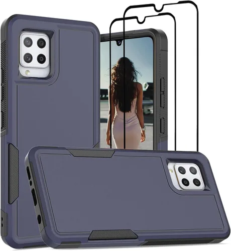 Vista 13 de Jeylly Funda para Samsung Galaxy A42 5G con protector de pantalla de vidrio templado, resistente a los golpes, a prueba de caídas, duradera