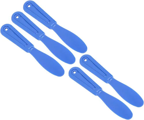 Vista 4 de Espátulas de yeso para mezclar dentales, cuchillo de mezcla ergonómico para alginato material (azul oscuro)
