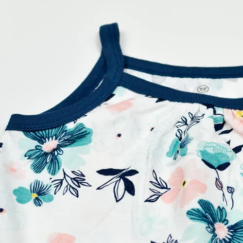 Vista 3 de HonestBaby Conjunto de camiseta de 3 piezas de algodón orgánico para niñas