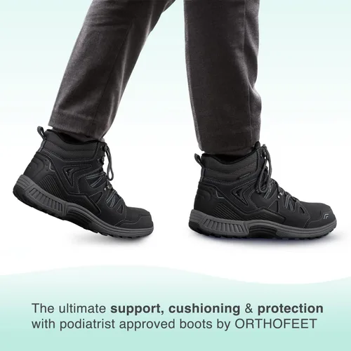 Vista 2 de Orthofeet Men's Orthopedic Leather Ridgewood Waterproof Boots