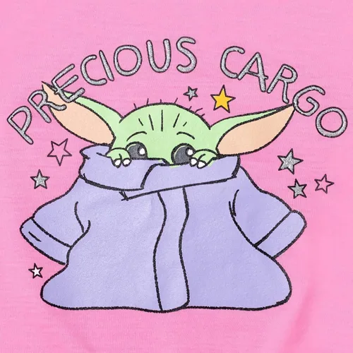 Vista 6 de STAR WARS The Child - Conjunto de 3 piezas con camiseta gráfica y coletero para niñas pequeñas