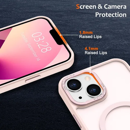 Vista 619 de Anuck - Funda magnética para iPhone 11 compatible con MagSafe, carcasa trasera mate translúcida dura, borde de TPU, delgada, resistente a impactos
