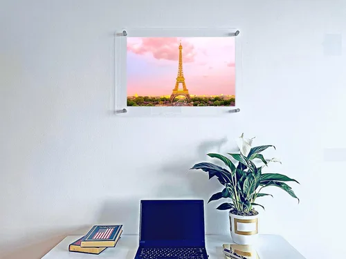 Vista 4 de clicked craft Arte de pared con foto acrílica - Imagen impresa en vidrio, regalo acrílico, foto de retrato, decoración del hogar, regalos para boda
