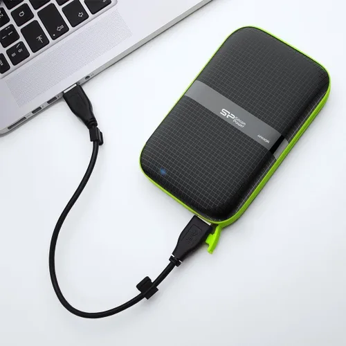 Vista 8 de Silicon Power 4TB Rugged Armor A60 - Disco duro externo USB 3.0 de 2.5 pulgadas a prueba de golpes y resistente al agua para PC, Mac, Xbox One