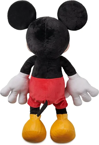 Vista 5 de Disney Store Peluche oficial de Mickey Mouse grande para niños, personaje de peluche con textura mullida y detalles bordados, cola suave, felpa