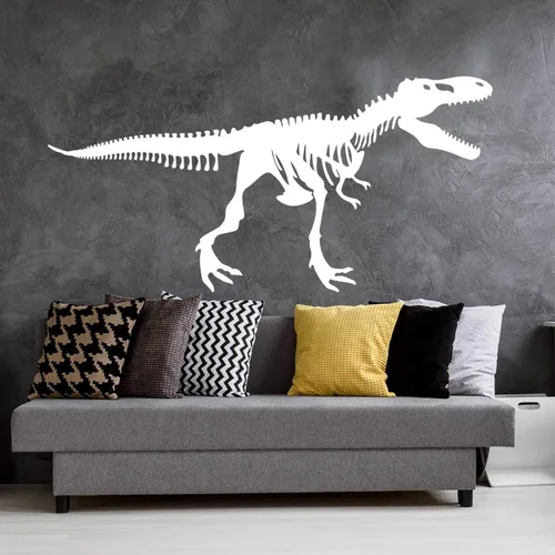 Vista 5 de Calcomanía de pared grande de esqueleto Tyrannosaurus Rex - Trex Wall Decal (negro)