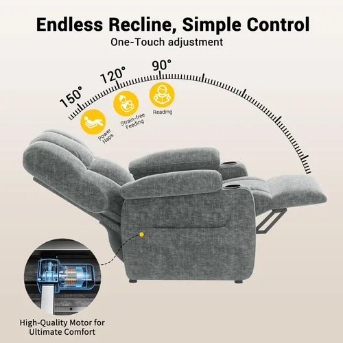 Vista 4 de Amada - Silla reclinable eléctrica sincronizada para adultos