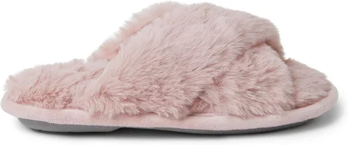 Vista 4 de Dearfoams Sandalias unisex Ava Furry Crossband Slide