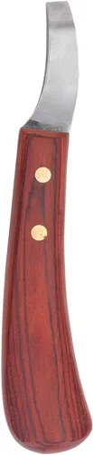 Vista 6 de ANGGREK Cuchillo de pezuñas,Herrador de caballo,Tijeras de recortadora de pezuñas de goma Mango de madera multiusos Ganado Caballo Cortador