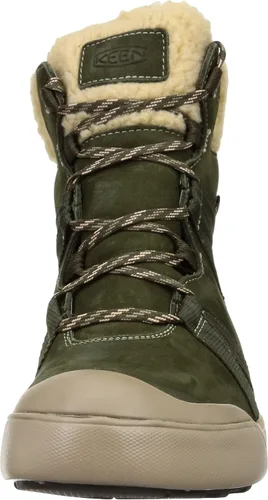 Vista 2 de KEEN Botas Elle de invierno impermeables de media pantorrilla para mujer, CastañoArcilla Roja