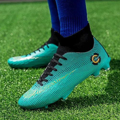 Vista 5 de Botas de fútbol para hombre, zapatos de fútbol profesionales, zapatos de competiciónentrenamiento para niños