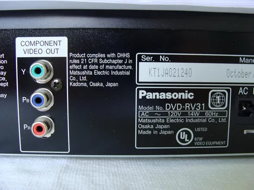 Vista 5 de Panasonic DVD-RV31K Reproductor de DVD, negro