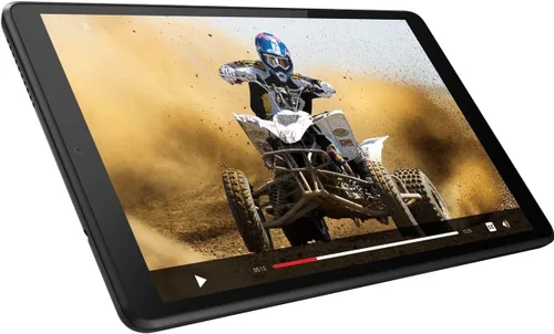 Vista 3 de Lenovo Tab M8 Tablet, tableta Android HD, procesador de 4 núcleos, 2 GHz, almacenamiento de 32 GB, cubierta de metal completa, larga duración