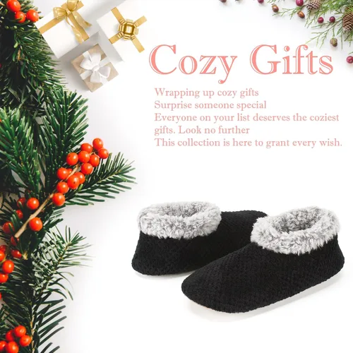 Vista 6 de Pantuflas suaves y mullidas para mujer en interiores, zapatos cálidos y peludos para casa, con forro esponjoso, botines de dormitorio, suela
