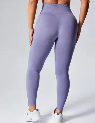 Vista 4 de YEOREO Leggings de entrenamiento sin costuras para mujer cintura alta levantamiento de glúteos pantalones de yoga para gimnasio