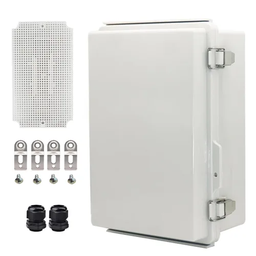 Vista 15 de Caja Eléctrica Impermeable para Exteriores Caja de Conexiones Resistente a la Intemperie IP67 Carcasa de Plástico ABS Caja de Proyecto para Gris