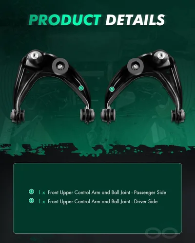 Vista 3 de Kit de suspensión SCITOO de 2 piezas, 2 brazos de control superior, compatible con Mercury Milan 2006 – 2011, 2006 – 2012, Ford Fusion 2003 – 2008
