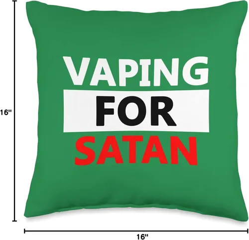 Vista 4 de Vape Life Crisis Funny Mod Satan Vapes - Almohada de 16 x 16 pulgadas, multicolor
