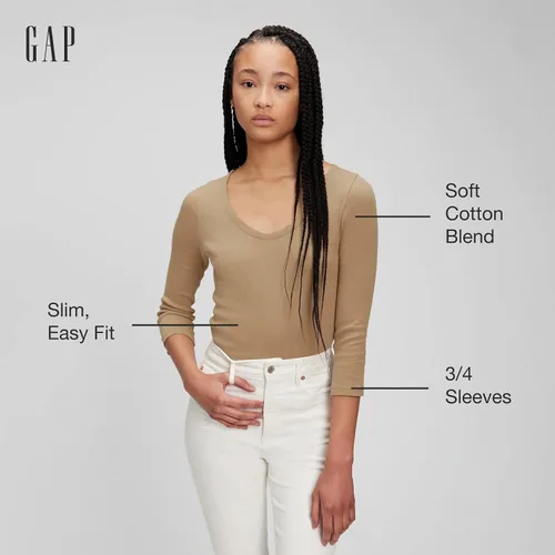 Vista 2 de GAP Camiseta de ballet favorita de manga 34 para mujer