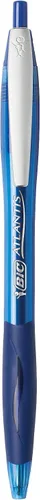 Vista 2 de Pluma de bola BIC, punta mediana de 1.0 mm, azul Retráctil Atlantis Original 2