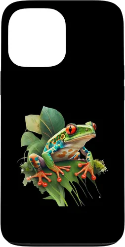 Vista 23 de iPhone 16 Rainforest Amphibian Red Eyed Tree Frog Green Body Frog Case