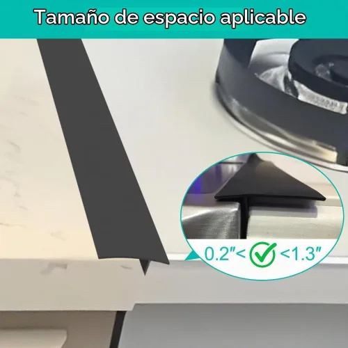Vista 6 de Cubiertas de hueco para estufa Mofason, relleno de silicona para horno de cocina – Tiras de encimera de 21 pulgadas, protector de hueco fácil
