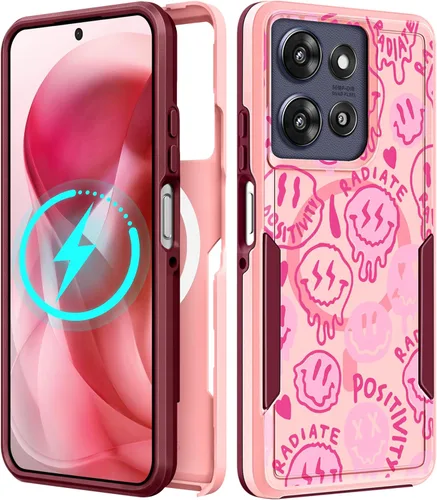 Vista 166 de Funda para Moto G 5G 2024 – Compatible con MagSafe para mujeres y niñas, bonita funda protectora magnética para teléfono, diseño femenino Kawaii