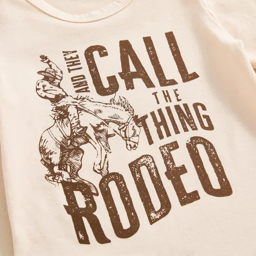 Vista 6 de SAYOO Body Occidental para Bebés Niñas y Niños, Ropa de Vaquero Country Vaquera Divertido Adorable Creeper de Una Pieza Body para Bebés