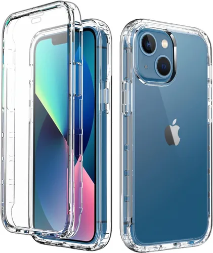 Vista 13 de Funda protectora sólida de cristal resistente de 360° con protector de pantalla compatible con iPhone 7 Plus/8 Plus (5.5 pulgadas), transparente
