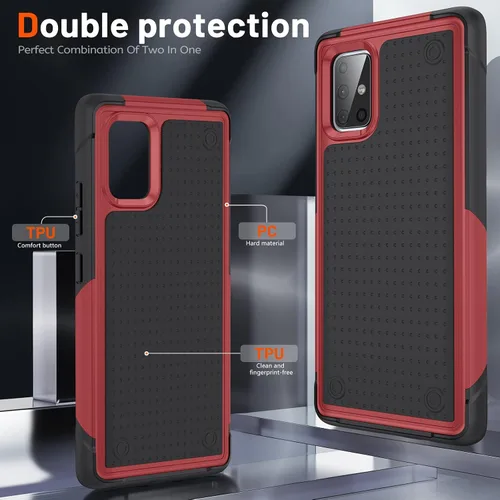 Vista 201 de Jeylly Compatible con Samsung Galaxy A22 5G Funda, Funda Samsung A22 5G con 2pcs protectores de pantalla de vidrio templado