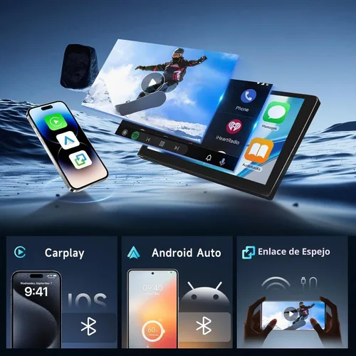 Vista 2 de Hodozzy Estéreo de coche 4G+64G para Ford F-150 2009-2012, Android 9 pulgadas pantalla táctil Radio F150 con Carplay inalámbrico y Android Auto