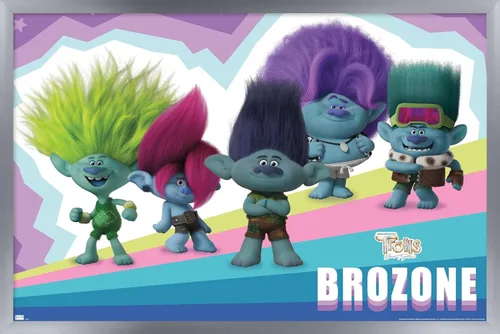 Vista 11 de Trends International Trolls: Band Together - Póster de pared de brozone, 22.4 pulgadas de largo x 14.7 pulgadas, versión enmarcada en madera
