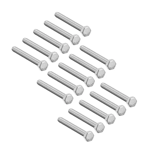 Vista 31 de 10 tornillos hexagonales M6 M6-0.039 x 1.575 in UNC Tornillos de cabeza hexagonal A2-70 (304) de acero inoxidable totalmente roscados, totalmente