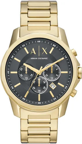 Vista 22 de A X Armani Exchange Reloj de vestir cronógrafo para hombre con correa de acero inoxidable, silicona o cuero