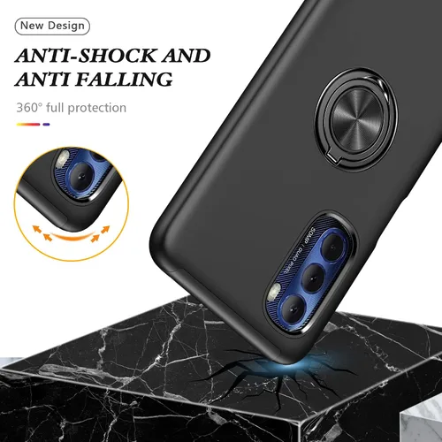 Vista 12 de Funda para Moto G Stylus 5G 2022 con película nano a prueba de explosiones, paquete de 2, funda invisible de grado militar (negro)